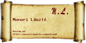 Monori László névjegykártya